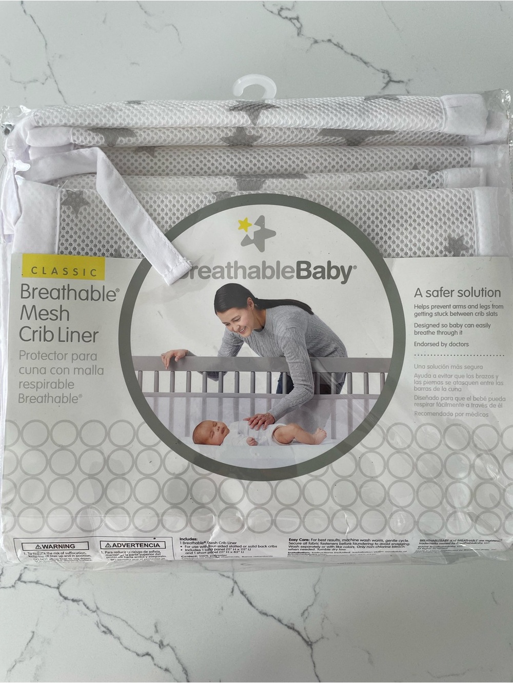 Classic White Mesh Crib Liner